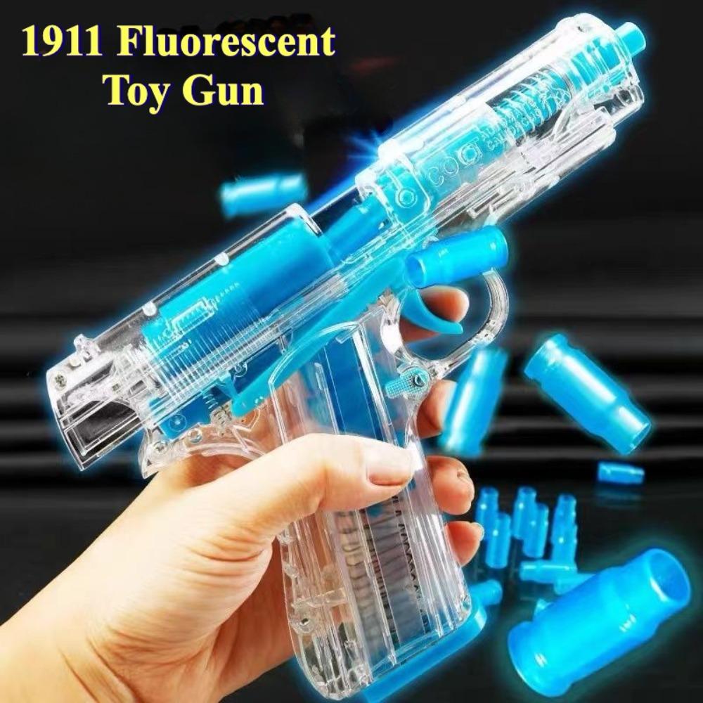 Tactical Luminous Toy Gun Transparent Shell Ejecting Soft Bullet For Kids Boys Adults Airsoft Pistol Children Birthday Gift