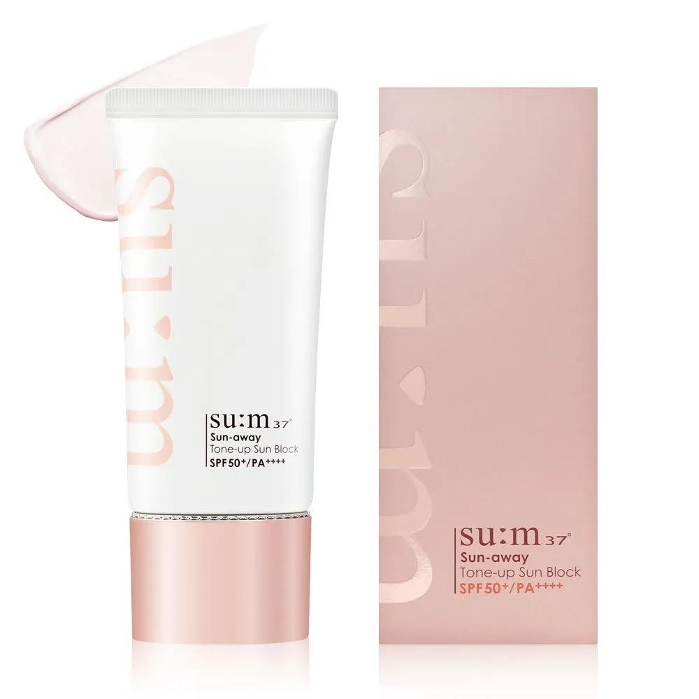 SUM37 Sun Away Tone-Up Sunblock 50ml Daily Sunscreen Pink Tone-Up Sun Cream SPF50+ PA++++