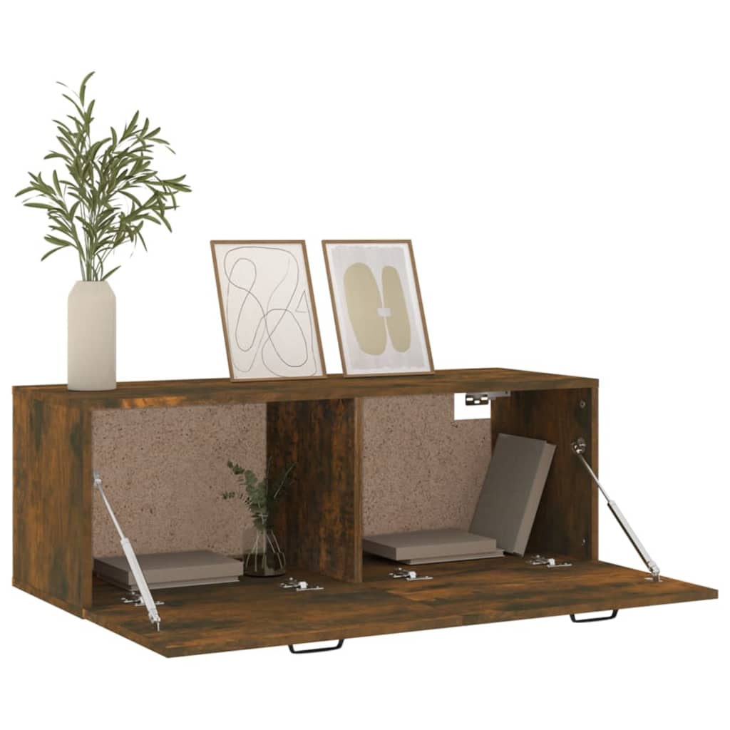 vidaXL Wandschrank Räuchereiche 100x36,5x35 cm Holzwerkstoff