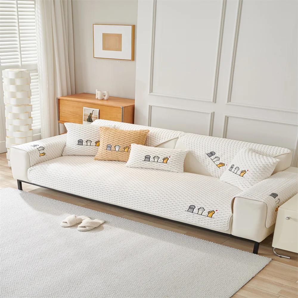 

Мягкая подушка для дивана, нескользящее утолщенное полотенце для дивана, простой современный чехол для дивана 70x70