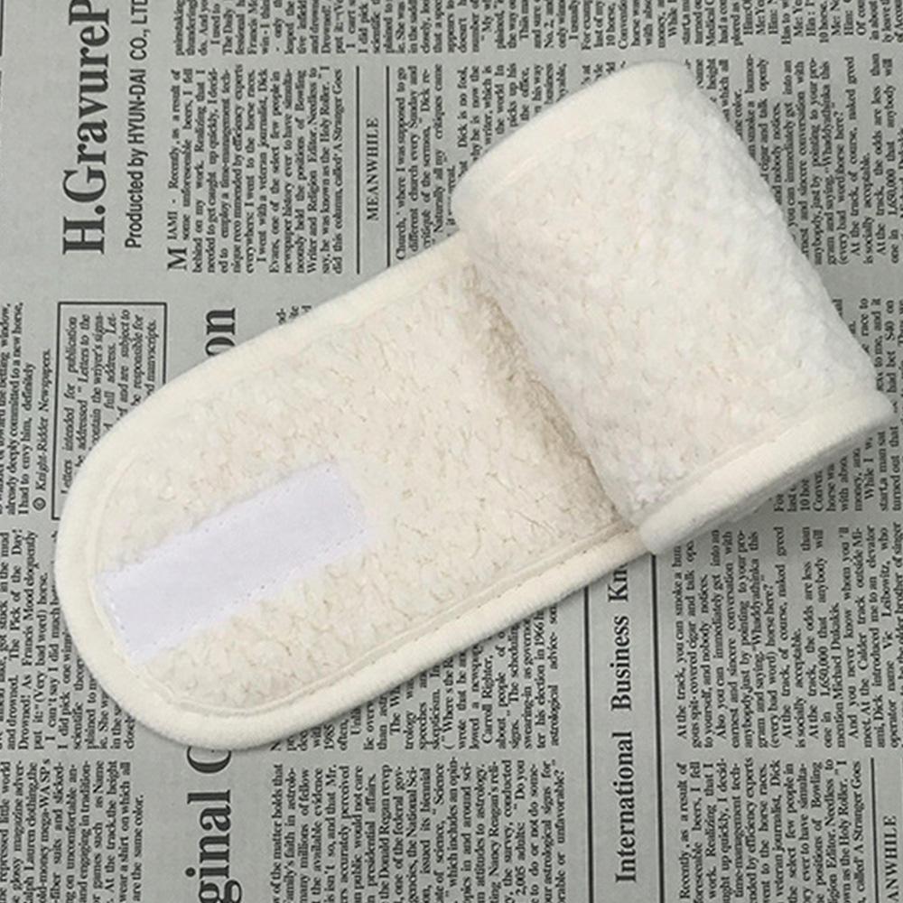 Bath Shower Adjustable Facial Turban Coral Fleece Headband Wrap Tiara Face Wash Hairband