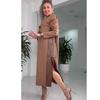 2024 Fall/Winter Women's Color Block Leather Spliced Plus Size Dress