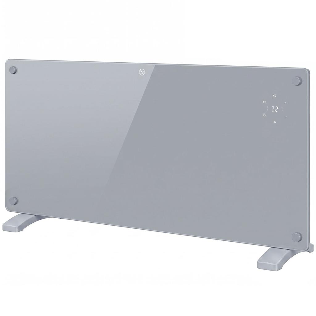 2000W Smart Panel Heater Wall Mounted & Freestanding, Electric Heater with Weekly Timer, Open Window & Anti-Frost, Grey