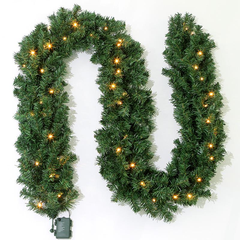 PVC Flame Retardant Rattan Christmas Wreath Ornaments