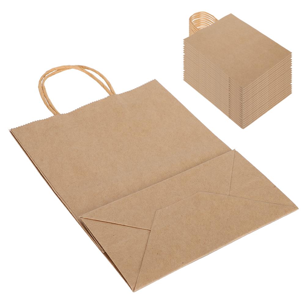 EcoFriendly Portable Kraft Paper Bag Shop Clothes Packaging Gift Bag (M 21 X 11 X 27.5cm)