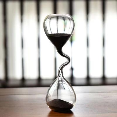 30 minutos ampulheta irregular temporizador decoração para casa ampulheta de vidro ornamentos itens domésticos areia tempo areia amarela