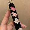 Metal Women Peach Blossom Ring Adjustable Open Jewelry Ring Flower-shaped Ring  Birthday Gift
