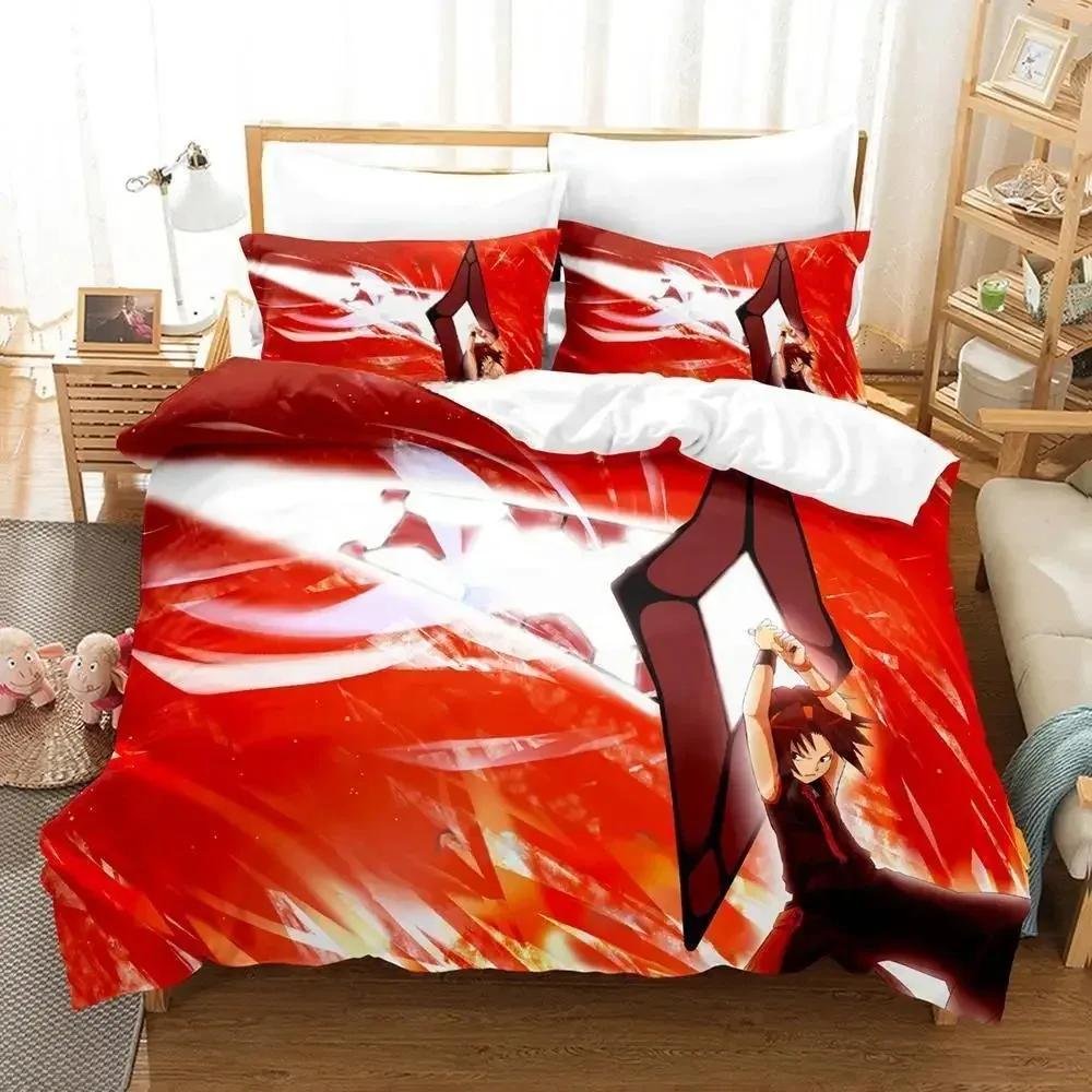 New Shaman King Comfortable Duvet Quilt Cover Pillowcase Bedding Set Children Bedroom Decoration Home Textile