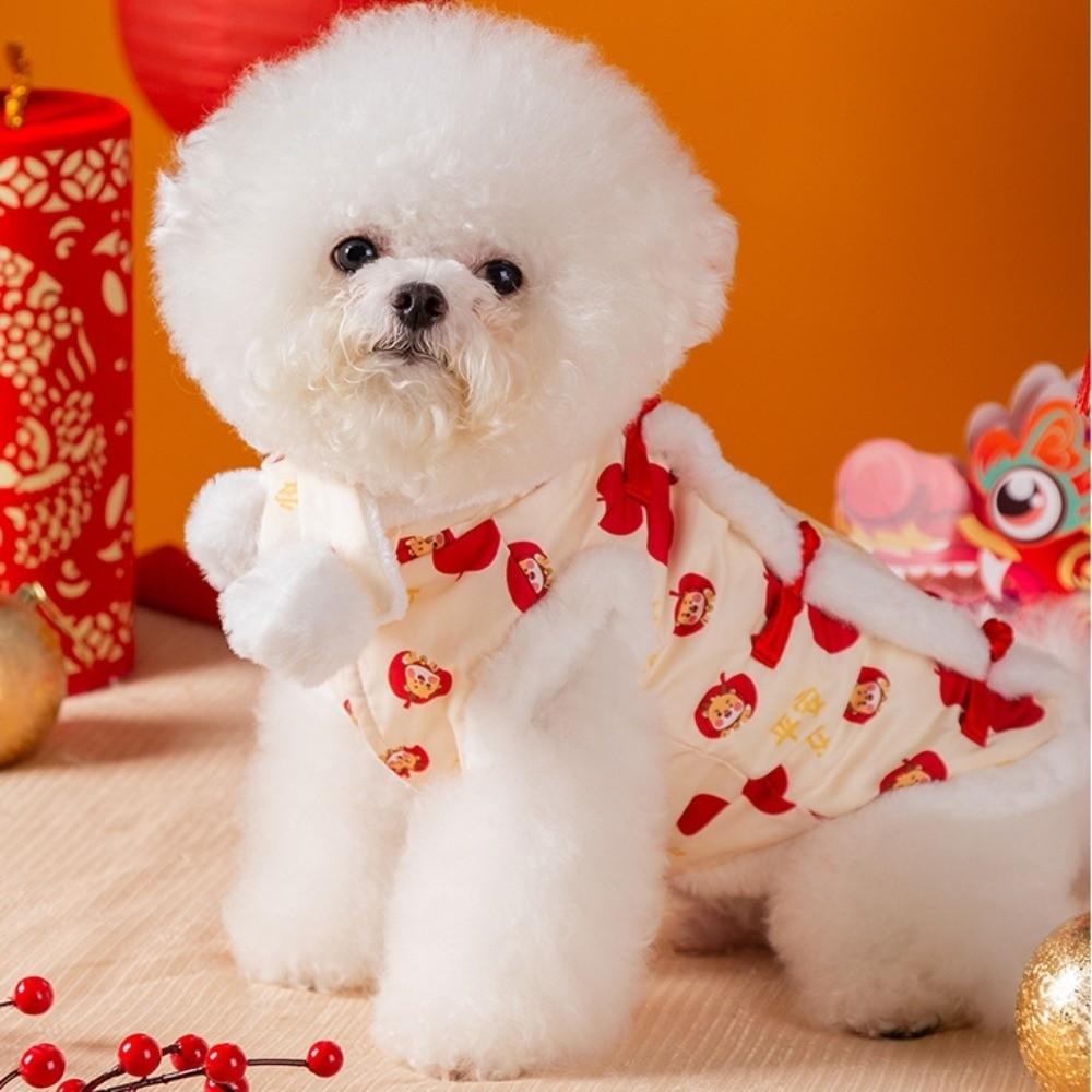 Schal Haustier Tang Anzug Knotenknopf Katze Mantel Welpenkostüm Hundeweste Frühlingsfest