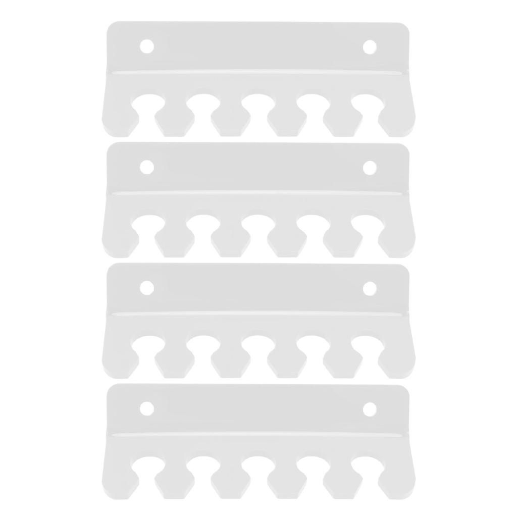 4 Pcs Cable Holder Clip 5 Slots Acrylic Phone Tablet Charging Cord Management   for Desk Wall