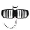 Grelha Frontal LED BMW X5 G05: Linha Dupla Preta (Modelos 2023-2026)