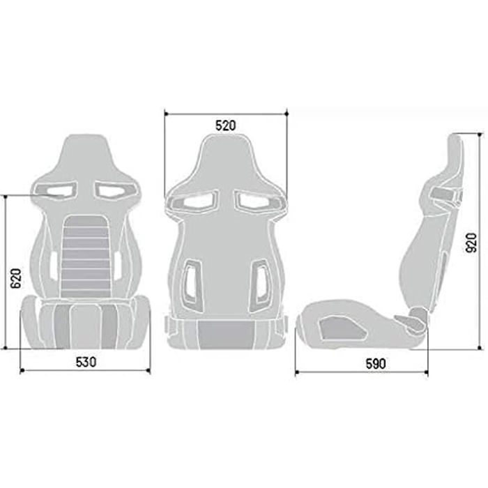 Siège Baquet - SPARCO - R333 - Noir - Réglable - Confort optimal