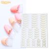Gold Colour Geometry Shapes Nail Art Sticker