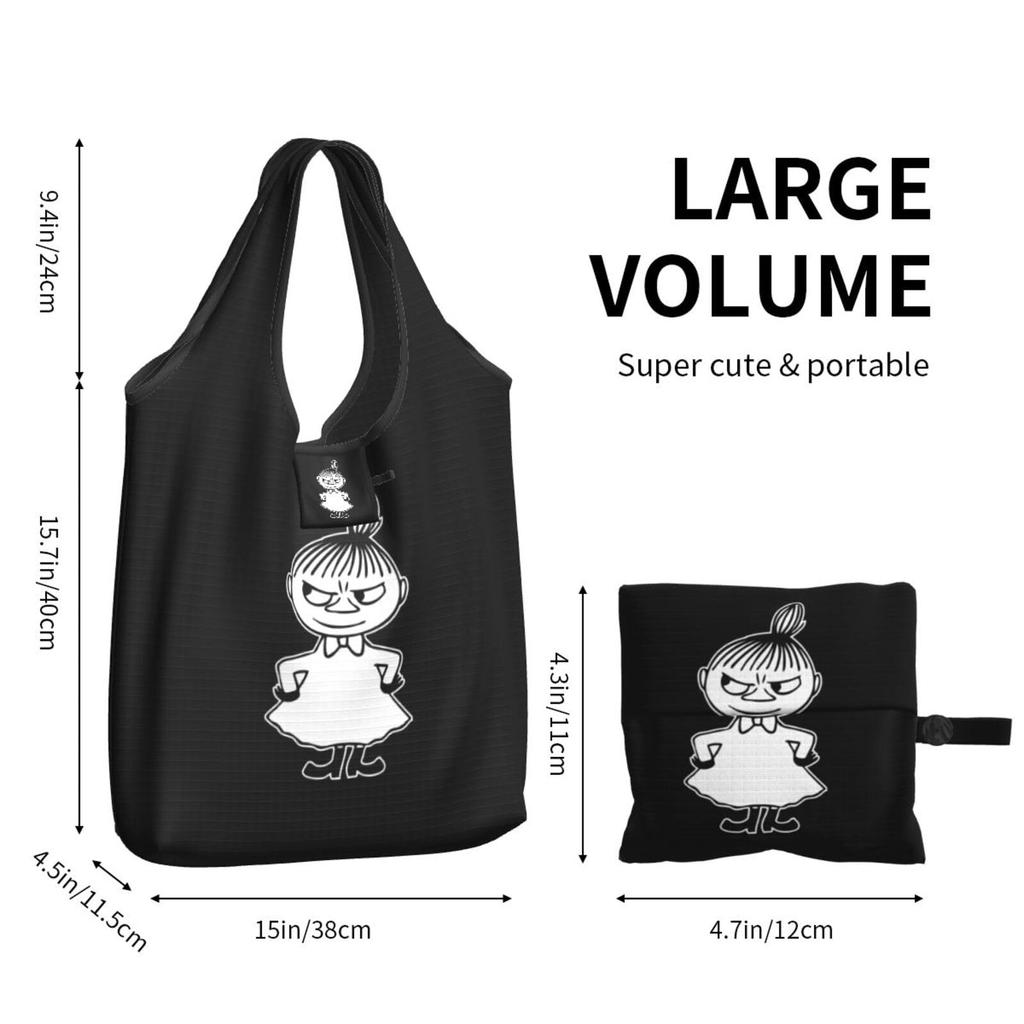 Moomin Little My Eco Lightweight Tote Large Waterproof Shopping Multifunctional Convenience Store Shopping Compact for Women and Say Goodbye to