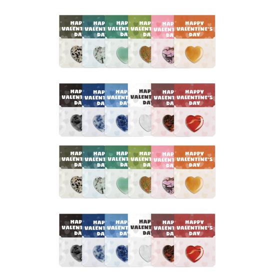 Kišeninė brangakmenio širdelė Valentino dienos dovana Brangakmenių uolos Poliruotas kristalas Kišeninė širdelė Atminimo daiktas vaikams Klasės mainų vakarėlio dovanėlės