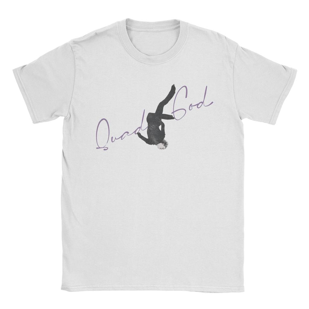 Ilia Malinin Quad Jump Legend QUAD GOD Accessori Unisex T-shirt da Donna Maglietta in Cotone Top con Stampa Grafica Tshirt