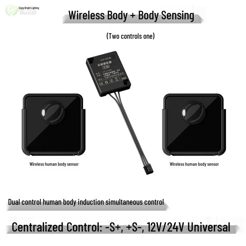 12V/24V Rechargeable Wireless Touch & Motion Sensor LED Strip Light for Cabinets