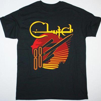 Clutch Rock Band T Shirt Black Short Sleeve All Sizes S To 5Xl