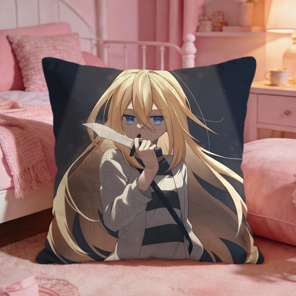 Angels Of DDeaths Anime Cushion Cover Premium Comfort Reversible Pillow Cove Two In One Design For Any Room  Car Interior