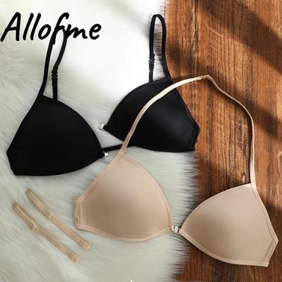 Allofme Women French Triangle Cup Underwear Traceless and Wireless Lingerie Beautiful Back Bra