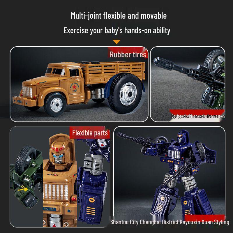 Transforming Robot Truck Toy: Inertial Transporter for Kids