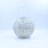 1PC Led Solar Wrought Iron Hollow Lantern European Outdoor Garden Light Garden Decoration Portable Hanging Light