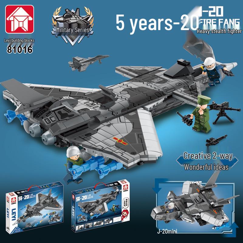 Le Yi J-20 Stealth Fighter Building Blocks Toy Set