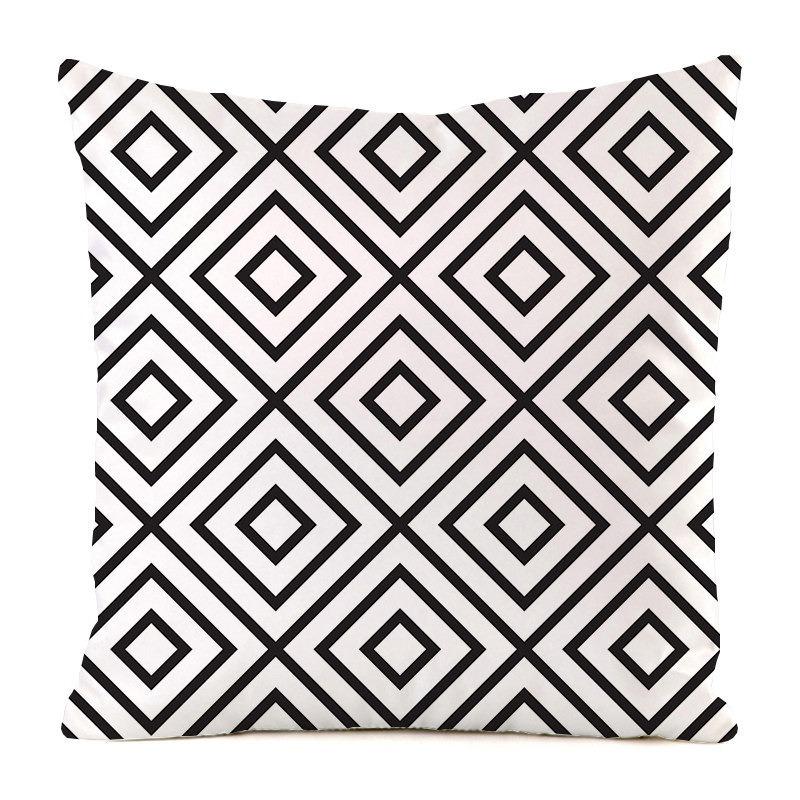 Solo federa per cuscino con motivo a righe geometriche semplici, federa per cuscino di lusso, divano da ufficio, auto, decorazione d'interni