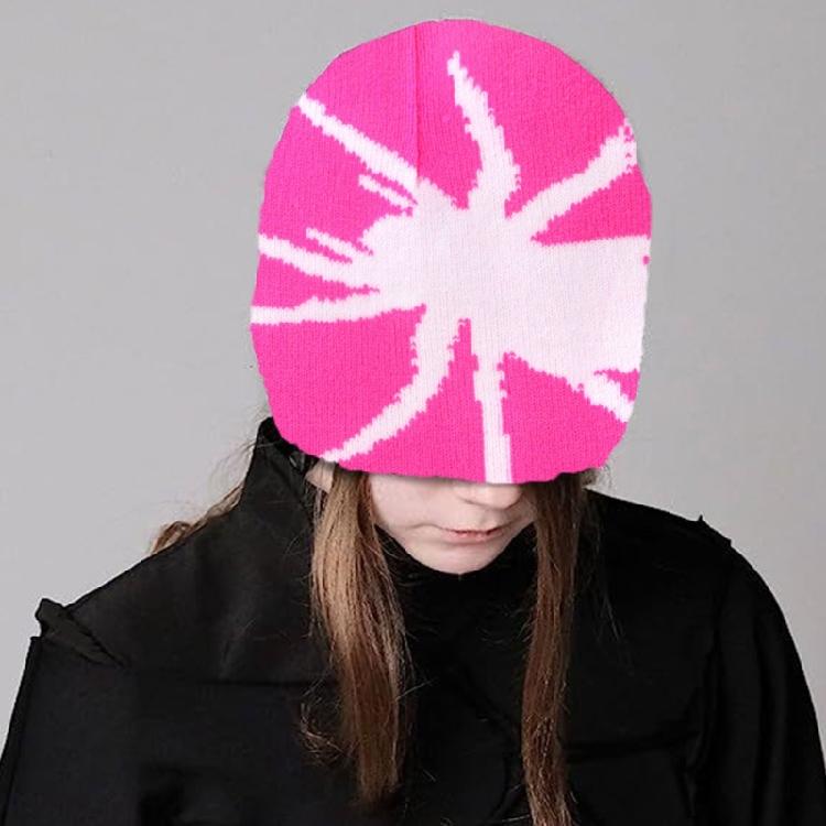 Halloween Jacquard Spiders Hat Knit Windproof Hat for Adult Winter Cycling Ski