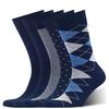 Men's Thigh-high Socks, Business Socks, Mid-calf Socks for Autumn, Striped, Large Size, Versatile