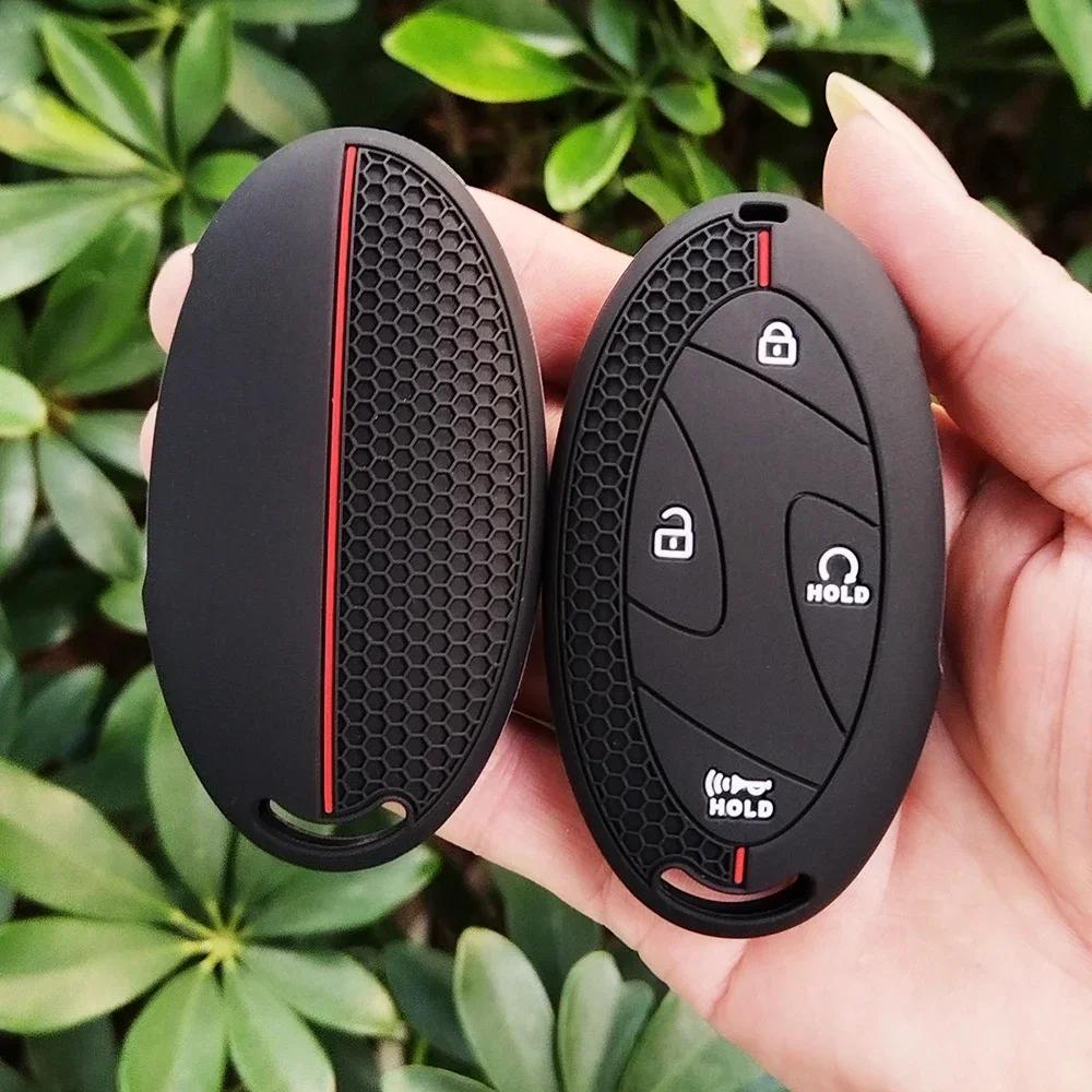 Silicone Key Case Key Fob Cover for Hyundai 24 Kona N-Line, 2025 Elantra SEL 5/7 Button 2025 IONIQ Interior Accessories