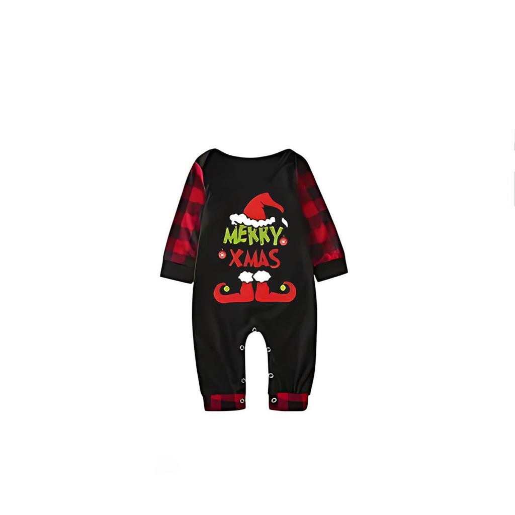 Christmas Print Family Set Long Sleeved Top And Pants Family Set Parent-child Outfit