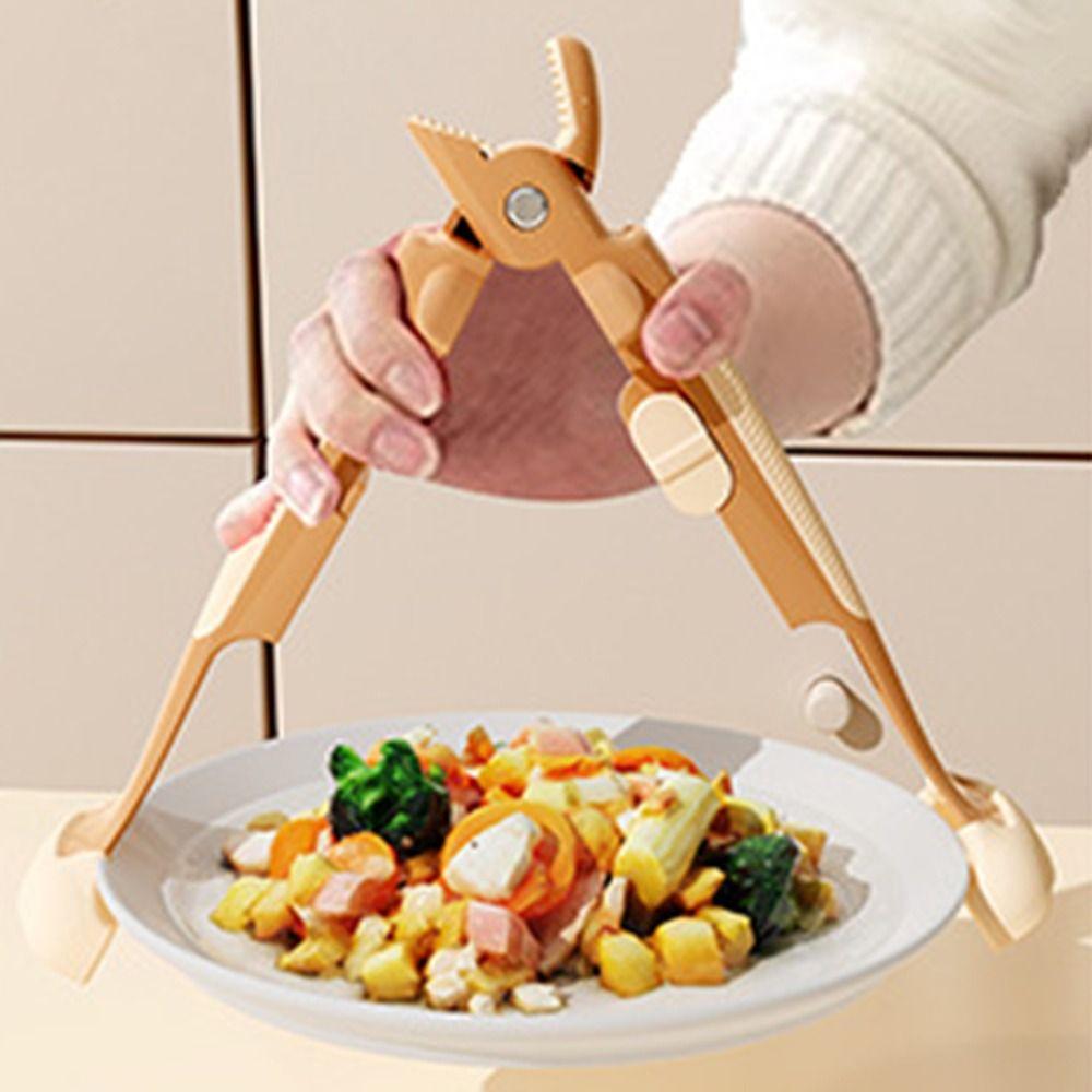 Non-Slip Anti-hot Bowl Plate Clips Whale Shape Hot Bowl Gripper  for Dish Plate Steamer