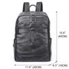Herrenrucksack aus echtem Leder: Leichte, geräumige, Business Casual Computertasche