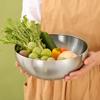 Easy Cleaning Bowl Salad Bowl Mixing Bowl Stainless Steel Texture Suitable for Home Dining and Outdoor Picnics Use