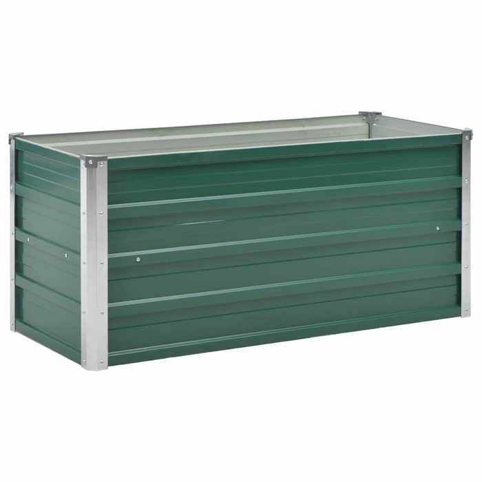 VidaXL Lit Surélevé Acier Galvanisé 100x40x45 cm Vert Jardinière Pot de Fleurs 44855