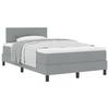 VidaXL Lit Box Spring avec Matelas Gris Clair 120x200 cm en Tissu 3338678