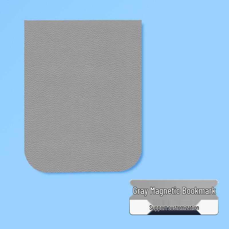 Crazy Horse Leather Double-Sided Magnetic Bookmark Clip