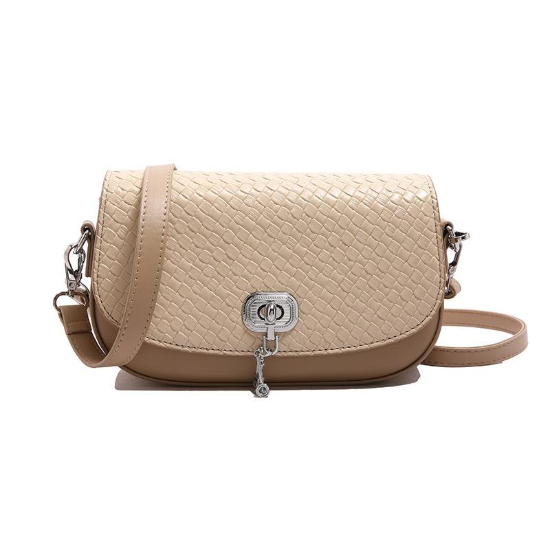 Fashion Exquisite Bag Summer New Solid Color Casual Lock Large Capacity Horizontal Cross Shoulder Women's Bag