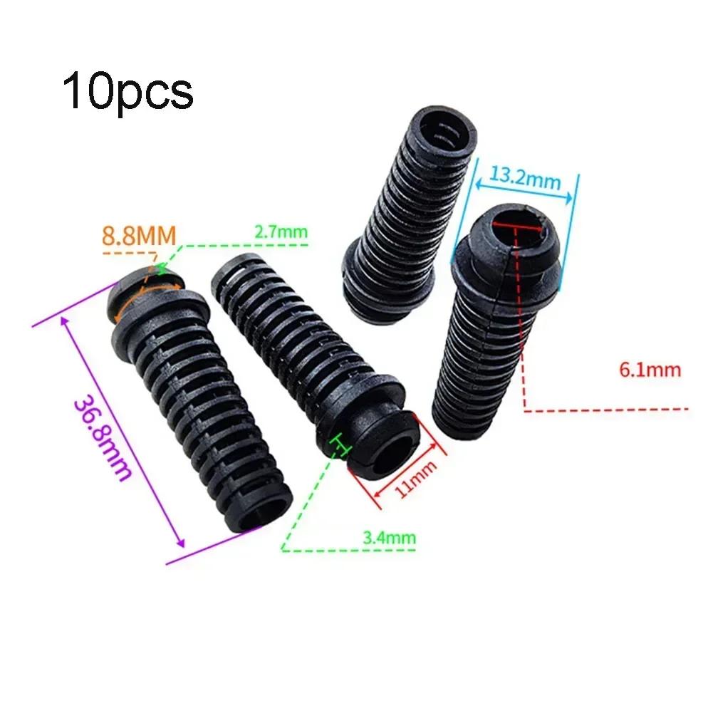 

10pcs 6.1mm Cable Gland Connector Rubber Strain Relief Cord Protector Cable Sleeve Wire Connectors Power Tool Accessories чорний