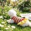 Ruffle Striped Dog Rainbow Striped Skirt Comfortable Dog Cooling Vest Dog Summer Vest  Casual Wear