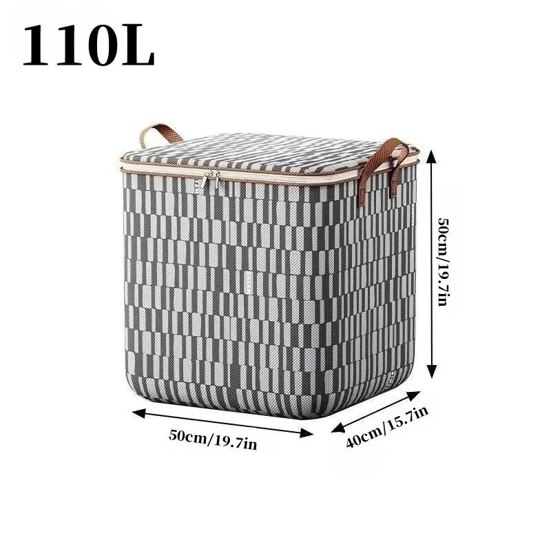 Portable Waterproof and Moisture-proof Luggage Storage Bag Large Closet Organizer Toy Bins Zipper Duvet Storage Container