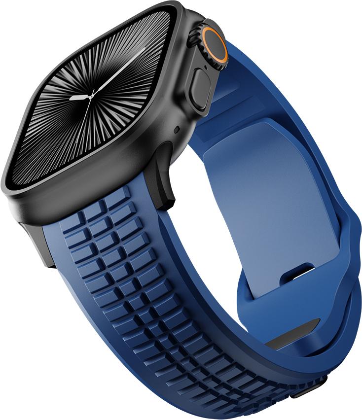 Rubber Watchband For Apple Watch Band Ultra 3 2 1 49mm Sports Silicone Bracelet For iWatch 11 10 9 8 SE 46mm 45mm 44mm Men Strap
