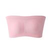 Women's Double Layer Strapless Bandeau Top with Removable Pads - One-Shoulder Bustier Style Invisible Underwear