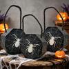 Opvouwbare Halloween Spinnenweb Snoepmand Stevig Touw Handvat Draagbare Tas voor Kinderen Trick Or Treat Reisgebruik