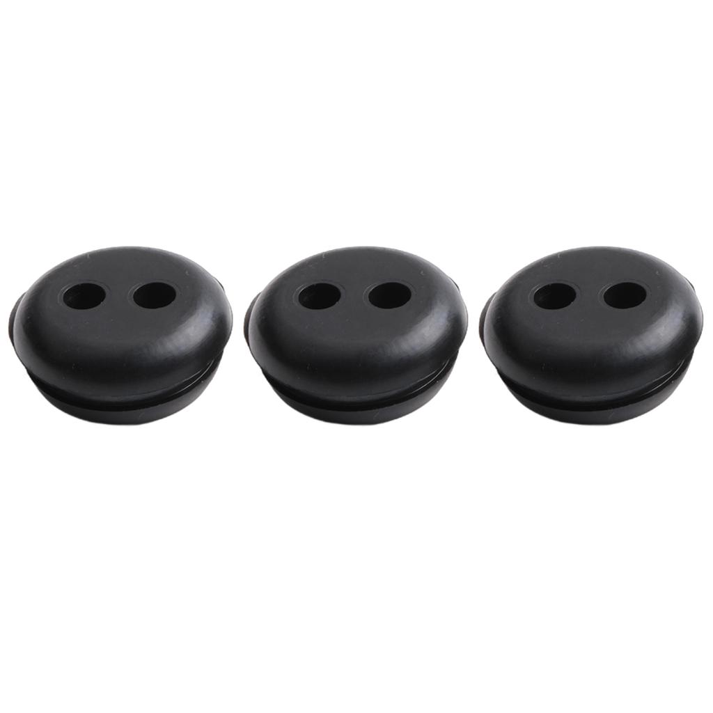 Set of 5 Rubber Fuel Tank Line Grommets with 2 Holes for Lawn Mower Trimmer Replacement Compatible with Multiple 2 Hole Models