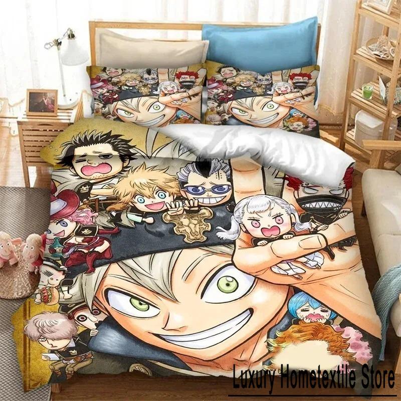 Anime Black Clover Asta Bedding Set Duvet Cover Bedroom Comforter Covers Single Twin King _Size Quilt Cover Home Textiles