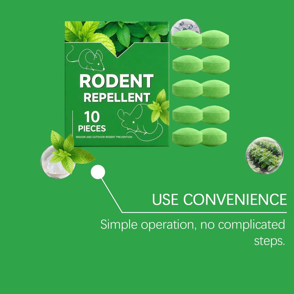 Rodent Repellent Tablets Indoor Outdoor Use Furniture Protection Against Rodents Natural Fresh Scent Pest Control 10 Pieces
