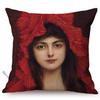 Netherlands Painter Albert Lynch Charming Girl Oil Painting Art Decoration Pillow Case Sexy Woman Sofa Cushion Cover Cojines