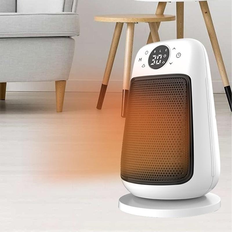 Electric Fan Heater Remote Control Ceramic Heater 1500W with Timer 90° Oscillation Heater Fan 3 Levels Adjustable Wind
